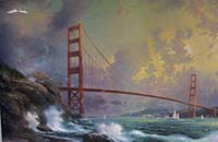 Thomas Kinkade Golden Gate painting repair